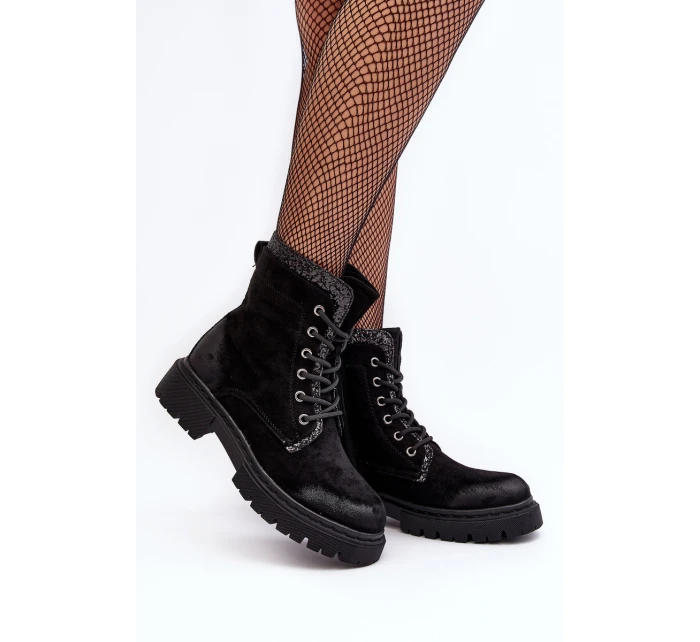 Dámské zdobené boty s zipem černé model 21640466 - Boto Dámské zdobené boty s zipem černé model 21640466 - Boto