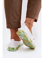 Kožené dámské polobotky S.Barski GR61-5970 Bílé