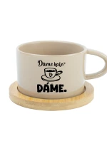 DÁME KAFE? DÁME. - krémový hrníček makronka 200 ml