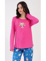 Dámské pyžamo dlouhé Méďa I love model 20848207 - Vienetta