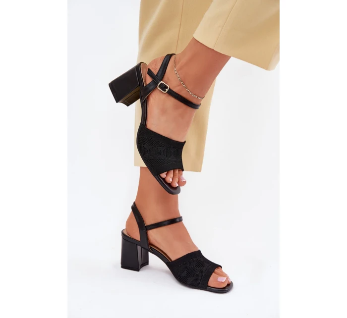 Sandály na podpatku model 214686 Step in style Sandály na podpatku model 214686 Step in style