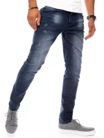 Pánské tmavě modré džínové kalhoty FashionStreet UX3826