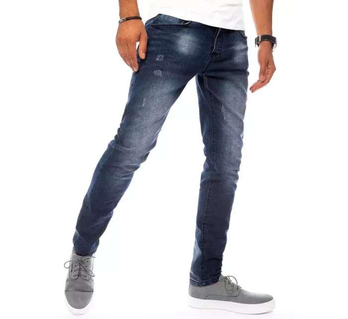 Pánské tmavě modré džínové kalhoty FashionStreet UX3826