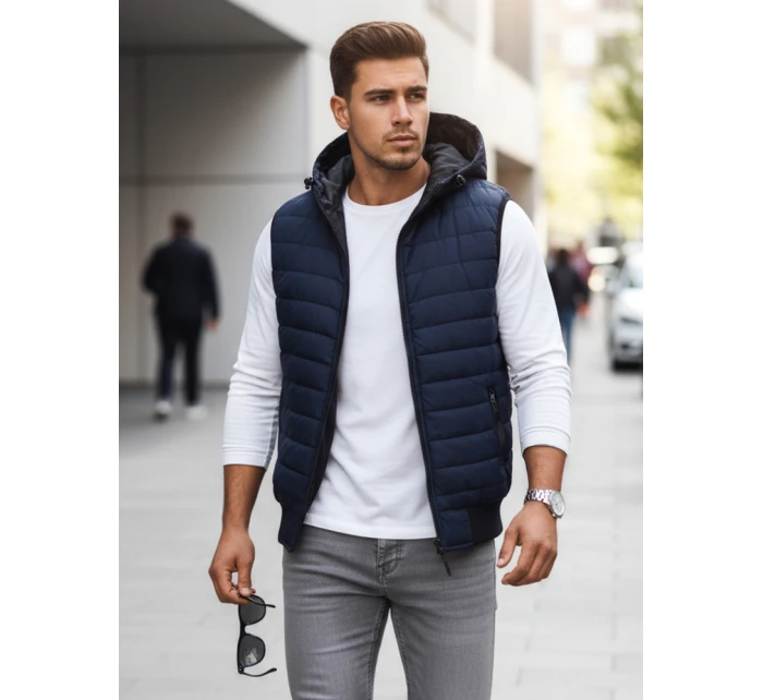Pánská tmavě modrá vesta Dstreet model 21965584 - FashionStreet