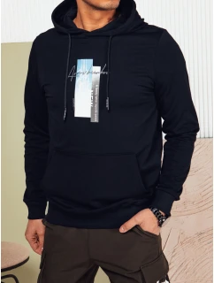 Pánská mikina s kapucí tmavě modrá model 21976180 - Dstreet
