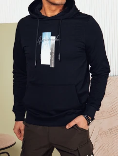 Pánská mikina s kapucí tmavě modrá model 21976180 - Dstreet