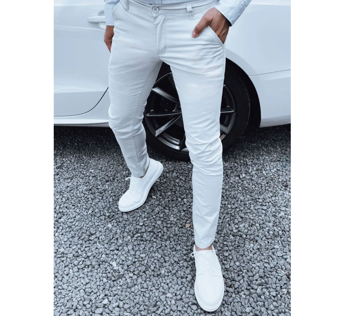 Pánské světle šedé kalhoty FashionStreet UX4342