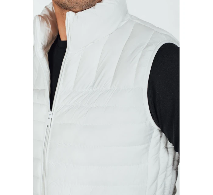 Pánská prošívaná bílá vesta Dstreet model 21991581 - FashionStreet
