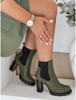 Dámské boty CHICMOVE na podpatku zelené FashionStreet ZY1019