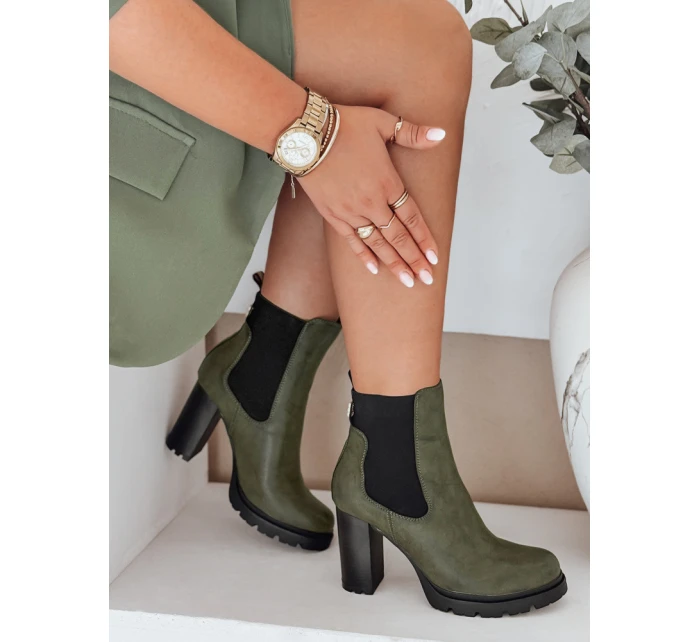 Dámské boty CHICMOVE na podpatku zelené FashionStreet ZY1019