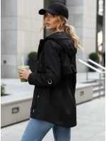 Dámská přechodná bunda s kapucí černá FashionStreet TY5626