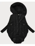 Černá dámská oversize bunda s rukávy l 21248870 - WAY MODE