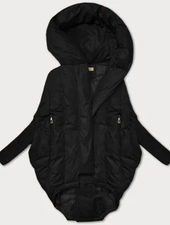 Černá dámská oversize bunda s rukávy l 21248870 - WAY MODE