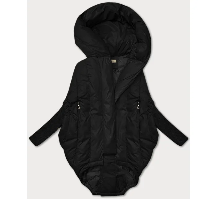 Černá dámská oversize bunda s rukávy l 21248870 - WAY MODE