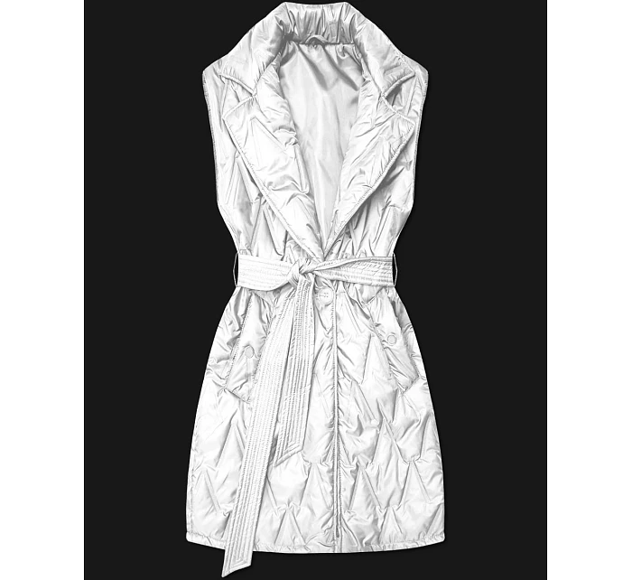 kamizelka z paskiem Goodlookin biała model 22037916 - S'WEST