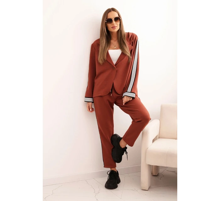 Dámská souprava s viskózou a a sportovní sako model 21339247 - K-Fashion