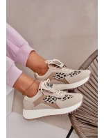 Sportovní Boty Tenisky Dámské Na Platformě Leopardí Béžové Pumbes Sportovní Boty Tenisky Dámské Na Platformě Leopardí Béžové Pumbes