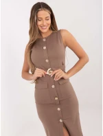 Sukienka IT SK model 21782391 ciemny bezowy - FPrice