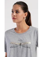 Dámské domácí šaty s krátkým rukávem model 20585156 - Vienetta Dámské domácí šaty s krátkým rukávem model 20585156 - Vienetta