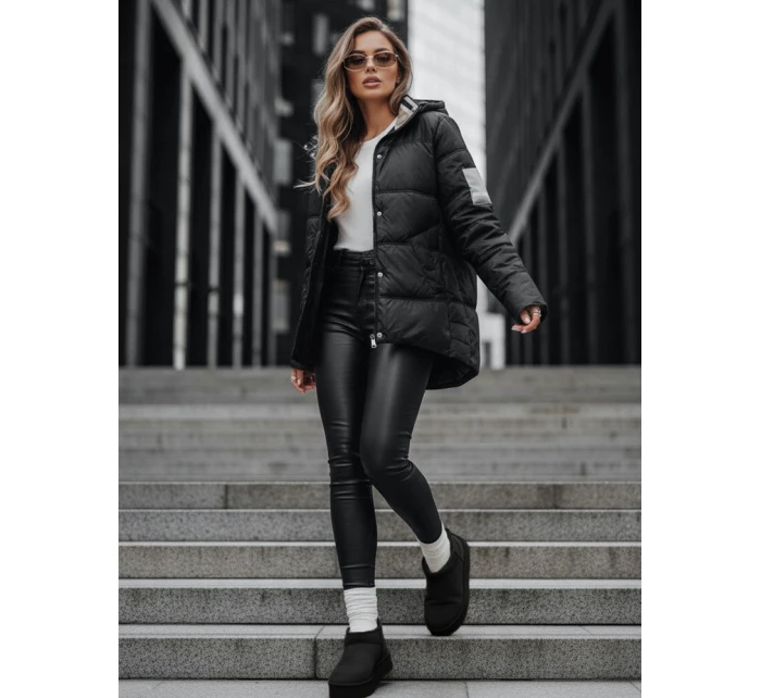 HIMES dámská prošívaná bunda černá FashionStreet TY4245 HIMES dámská prošívaná bunda černá FashionStreet TY4245