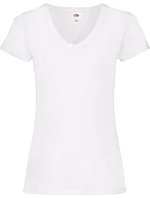 Fruit of the Loom Lady-Fit Valueweight V-Neck T Dámské tričko s výstřihem do V 16.1398 white Fruit of the Loom Lady-Fit Valueweight V-Neck T Dámské tričko s výstřihem do V 16.1398 white