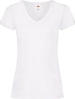 Fruit of the Loom Lady-Fit Valueweight V-Neck T Dámské tričko s výstřihem do V 16.1398 white