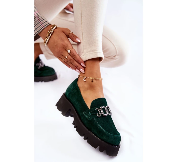 Semišové boty se zdobením Laura Messi 2489 zelene