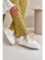 Dámské Tenisky Na Platformě S Dekorativním Šněrováním Bílé Mistra Dámské Tenisky Na Platformě S Dekorativním Šněrováním Bílé Mistra