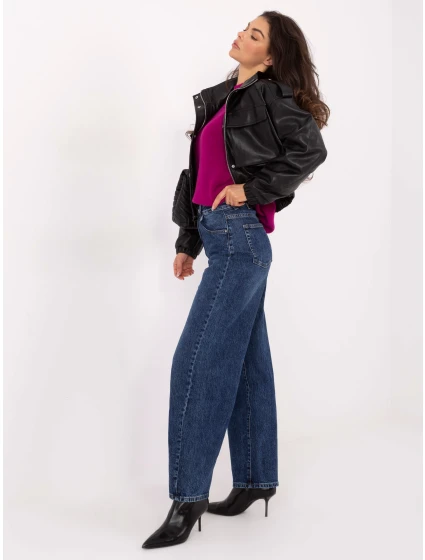 Spodnie jeans SP ciemny niebieski model 21734278 - FPrice Spodnie jeans SP ciemny niebieski model 21734278 - FPrice