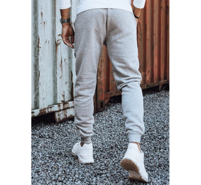 Pánské tepláky s potiskem světle šedé FashionStreet UX4446