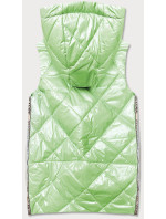 Lesklá dámská vesta v mátové barvě model 17044010 - Ann Gissy