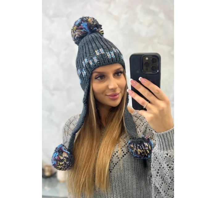 Dámské ušanky Nadia K321 graphite