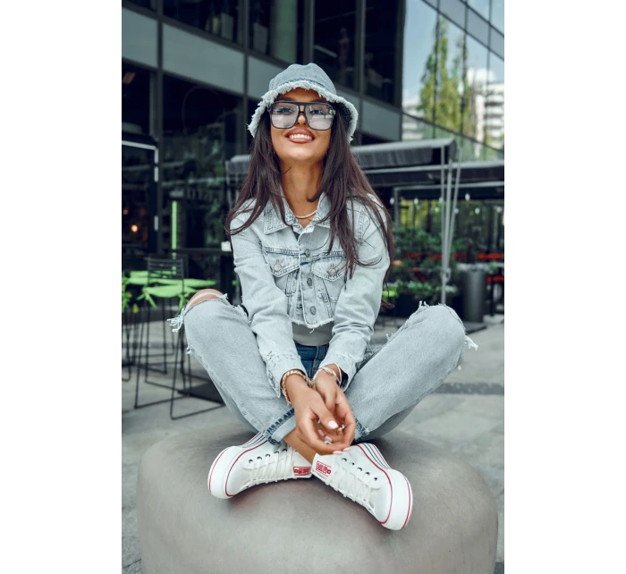 Dámské vysoké textilní tenisky na platformě Big Star model 21608464 Bílá - Big Star Shoes Dámské vysoké textilní tenisky na platformě Big Star model 21608464 Bílá - Big Star Shoes