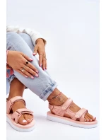 Dámské sportovní sandály na platformě Big Star LL274788 Růžové Dámské sportovní sandály na platformě Big Star LL274788 Růžové