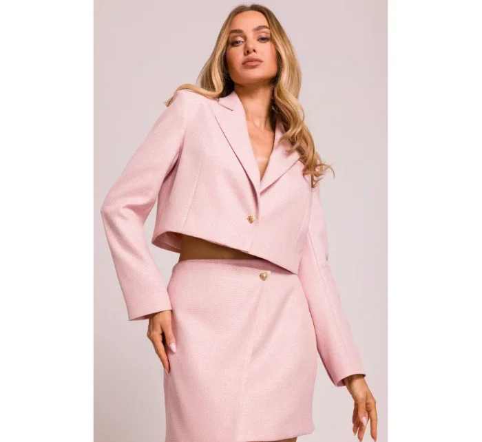 M853 Oříznuté sako - broskvové