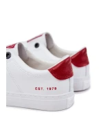Pánské kožené tenisky Big Star - bílá/červená