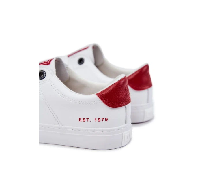 Pánské kožené tenisky Big Star - bílá/červená