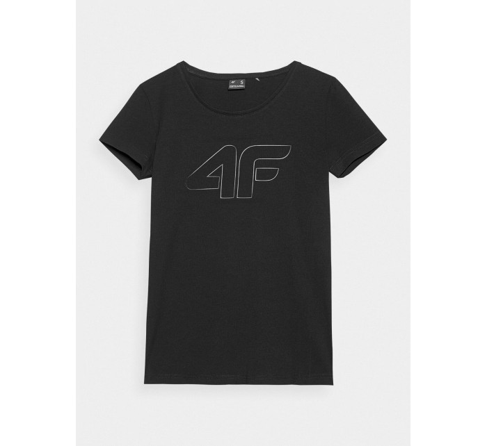 Dámské tričko s potiskem 4FSS23TTSHF583-20S černé - 4F