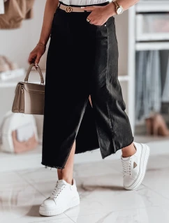Midi džínová sukně s rozparkem MIDILEXU modrá FashionStreet CY0488