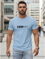 Pánské tričko s klasickým potiskem streetwear modré FashionStreet NX5122R Pánské tričko s klasickým potiskem streetwear modré FashionStreet NX5122R