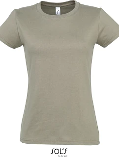 SOL'S Imperial Women Dámské tričko z těžké bavlny 25.1502 khaki