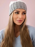 Paris fleecová čepice K212 bílá+šedá