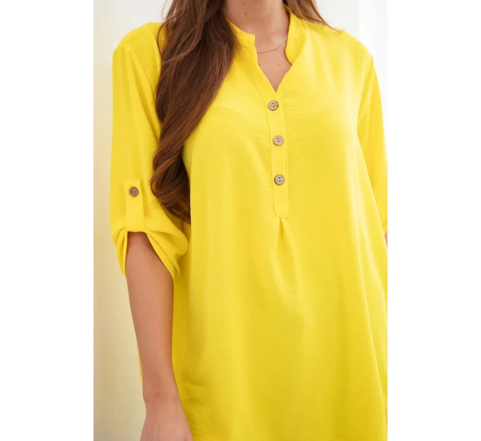 Halenka s delším zadním dílem tmavě žlutá