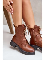 Zateplené boty workery na zip hnědé model 21675724 - Boto Zateplené boty workery na zip hnědé model 21675724 - Boto