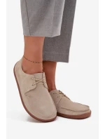 Dámské polobotky typu barefoot z přírodního semiše Zazoo 327 světle béžové