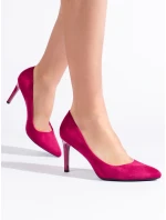 Pěkné lodičky dámské růžové na jehlovém podpatku Pěkné lodičky dámské růžové na jehlovém podpatku