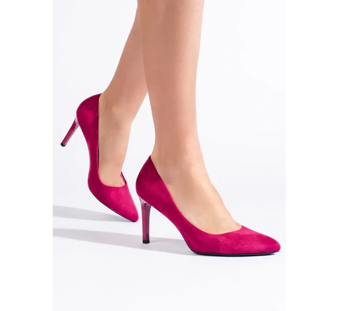 Pěkné lodičky dámské růžové na jehlovém podpatku Pěkné lodičky dámské růžové na jehlovém podpatku