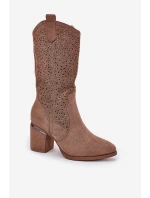 Ažurové kozačky  model 218495 Step in style