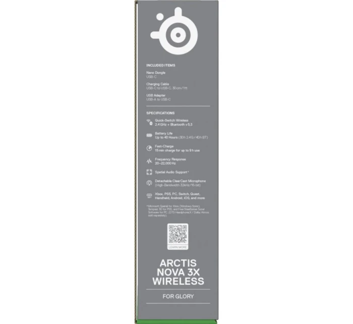 Bezdrátová sluchátka Steelseries Arctis Nova 3X pro Xbox, Aqua Bezdrátová sluchátka Steelseries Arctis Nova 3X pro Xbox, Aqua