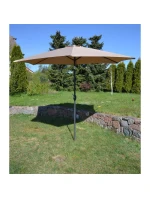 ZAHRADNÍ SLUNEČNÍK 300 CM SKLÁDACÍ BÉŽOVÝ